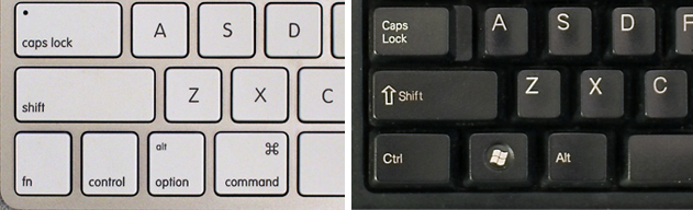 windows keys for mac